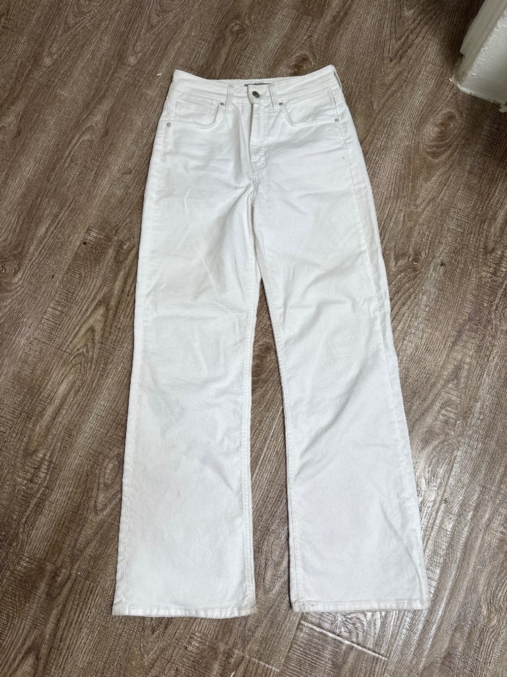 MAVI White High-Rise Wide-Leg Jeans